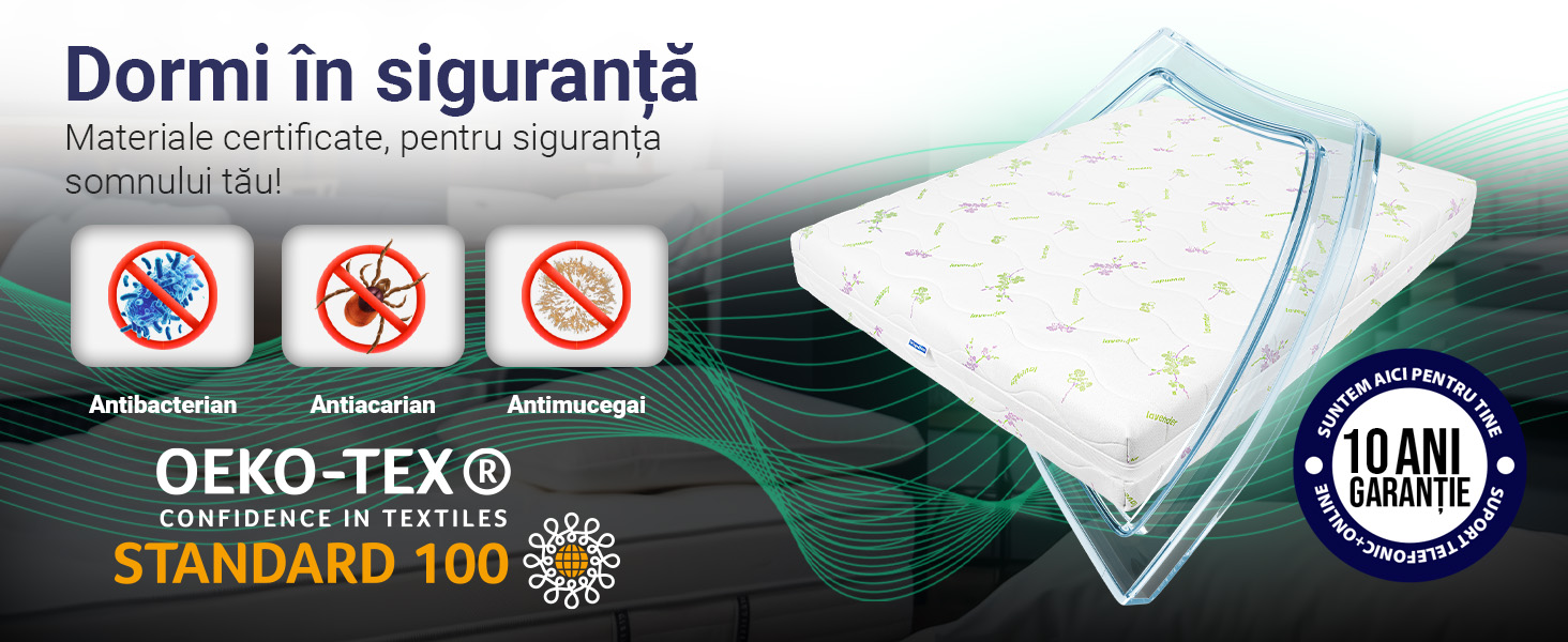 Saltea De Pat Ortopedica, Memory Hd 15+7+1, Lavanda Wellness, Fara Arcuri, 160 X 200 - 11 Saltea De Pat Ortopedica, Memory Hd 15+7+1, Lavanda Wellness, Fara Arcuri