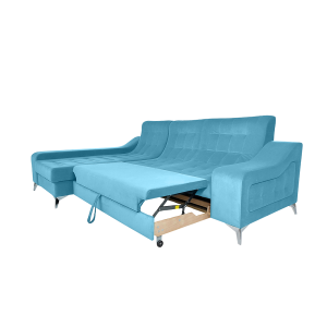 Coltar Extensibil Cu Lada Depozitare, Ikarus, Baby Blue, Ortopedicus