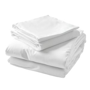 Lenjerie de pat 100% Bumbac Satinat, alba, King Size