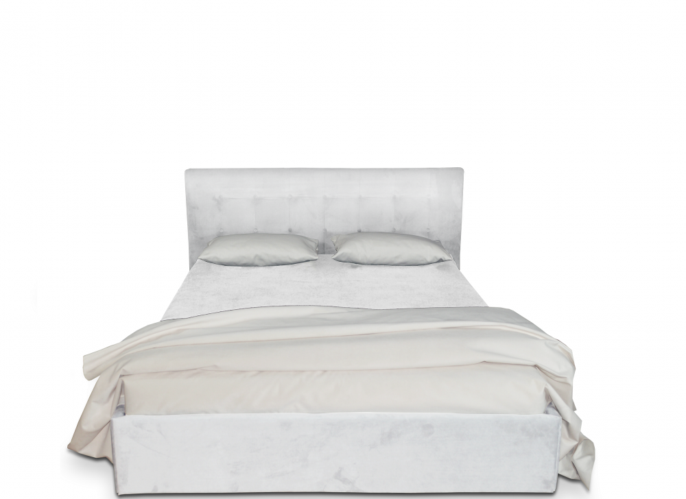 Pat Tapitat Kurt, Material Textil, Somiera Rabatabila Si Lada Depozitare, Culoare Alb, 160X200