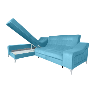 Coltar Extensibil Cu Lada Depozitare, Ikarus, Baby Blue, Ortopedicus