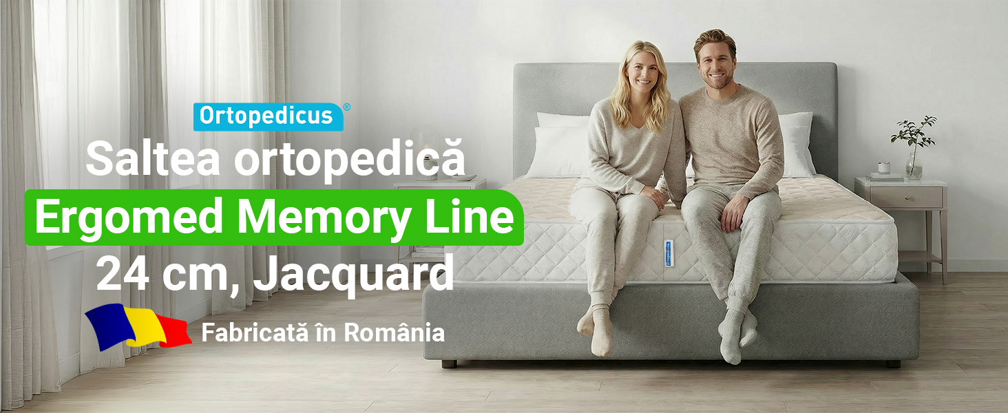 Saltea De Pat Cu Arcuri Pocket, Ergomed Memory Line