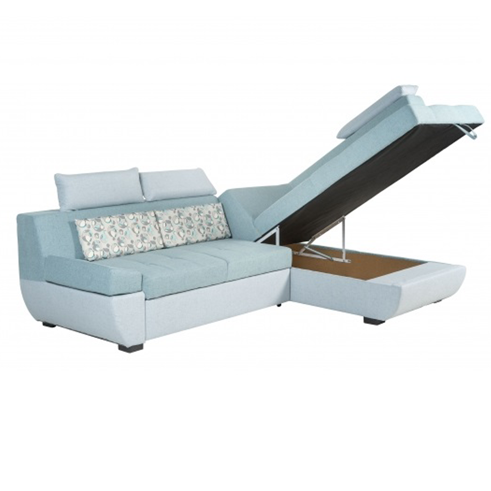 Coltar Extensibil, Modular Cu Lada Depozitare Poseidon Baby Blue, Ortopedicus