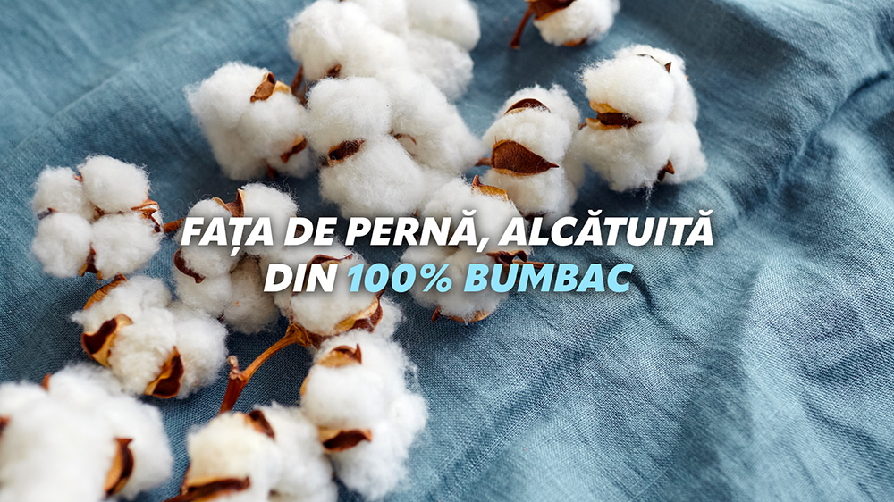 Perna 80% Puf De Gasca, 50X70 Cm, Husa Bumbac- Deluxe