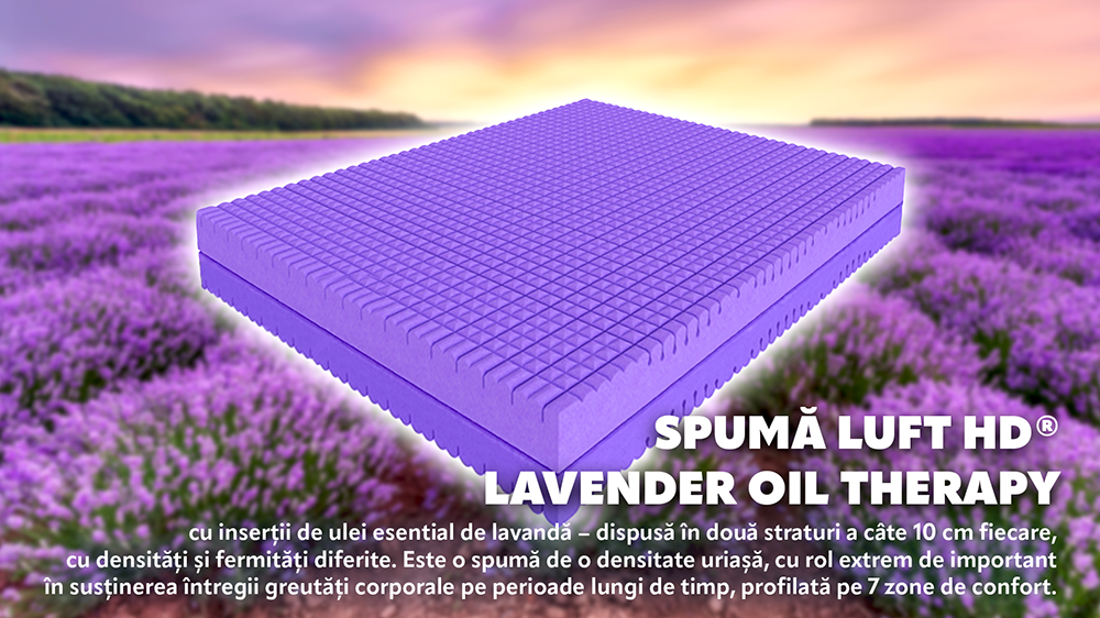 Saltea De Pat Ortopedica - Lavanda Medcare, Doua Fete, 22 Cm, Hotel Range