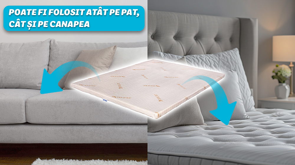 Topper Saltea Memory 5 Cm Tencel