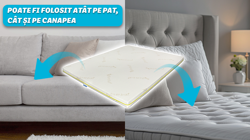 Topper Saltea Ortopedic – Bio Bambus Smart 2+5+2