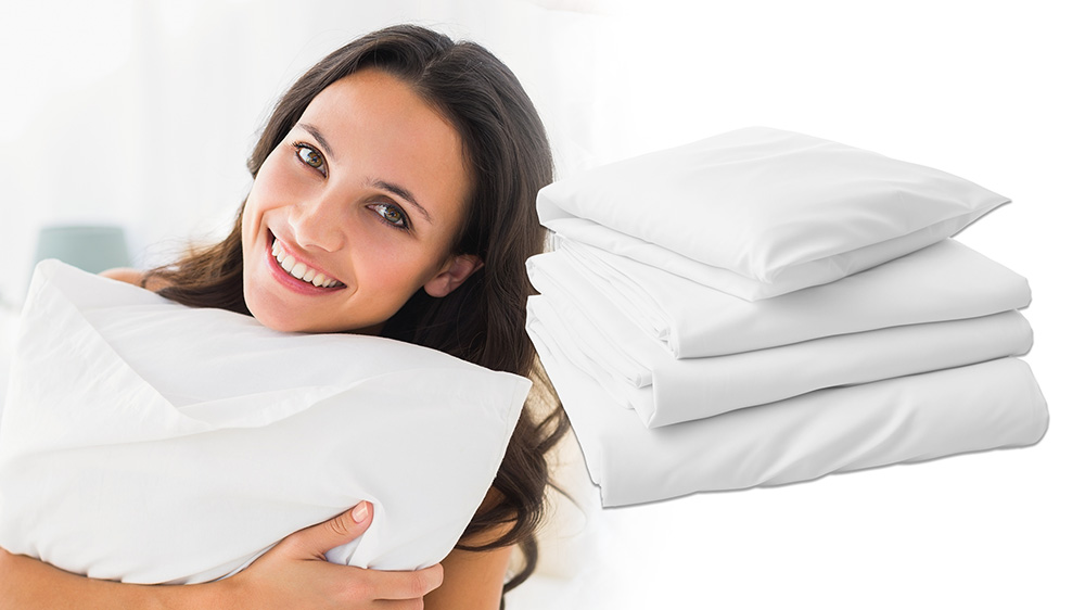 Lenjerie De Pat Bumbac Percale, Alba, King Size - 1 Lenjerie De Pat Bumbac Percale, Alba