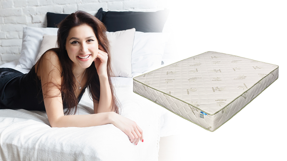 Saltea De Pat Super Ortopedica Cu Arcuri – Aloe Vera, Reversibila, 24 Cm