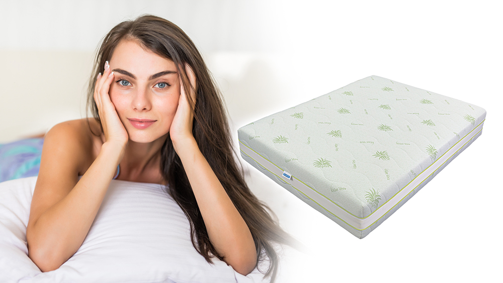 Saltea De Pat Cu Arcuri Pocket - Aloe Vera Dual Support 35 Cm, Ecotrend