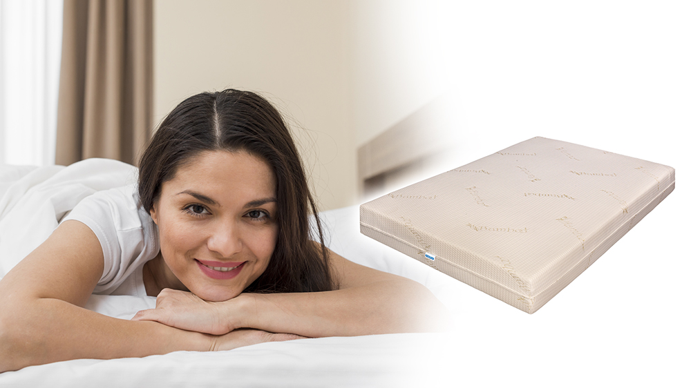 Saltea De Pat Ortopedica Memory 7 Cm Hd, Bio Cocos, Bio Bambus, 14+2+7