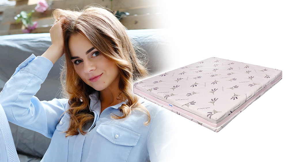 Saltea De Pat Ortopedica Lavanda 4 Fit, Reversibila 2 In 1