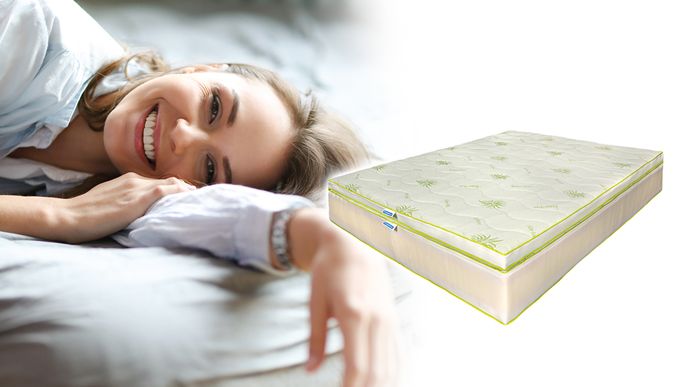 Saltea De Pat Ortopedica Cu Arcuri Pocket, 150X200 – Aloe Vera Adaptive 4 In 1, Topper Detasabil 7 Cm Memory, 35 Cm, Hotel Range