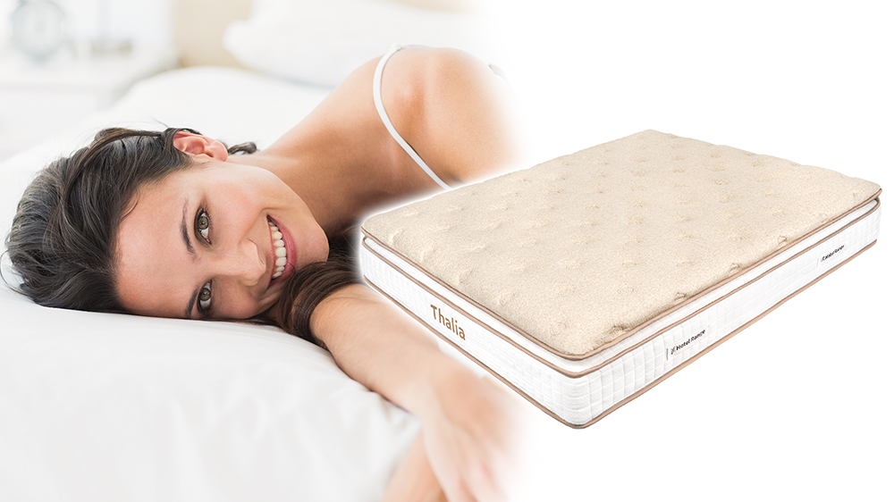 Saltea Ortopedica Cu Arcuri Pocket– Thalia, 32 Cm, Dual Layer Pocket Spring, Husa De In, Hotel Range