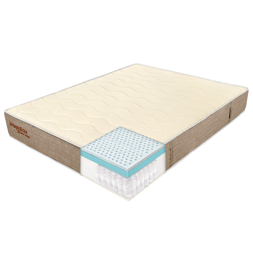 Saltea de pat cu Arcuri Pocket – Cotton Latex Dream, 30 cm, Husa cu Bumbac, Latex, Hotel Range