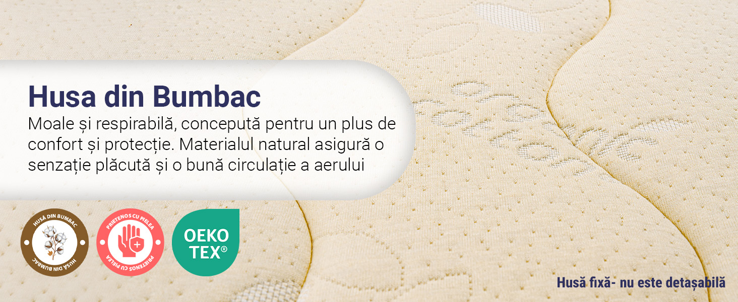 Saltea De Pat Cu Arcuri Pocket, 160×200 – Cotton Latex Dream, 30 Cm, Husa Cu Bumbac, Latex, Hotel Range - 9 Saltea De Pat Cu Arcuri Pocket – Cotton Latex Dream, 30 Cm, Husa Cu Bumbac, Latex, Hotel Range